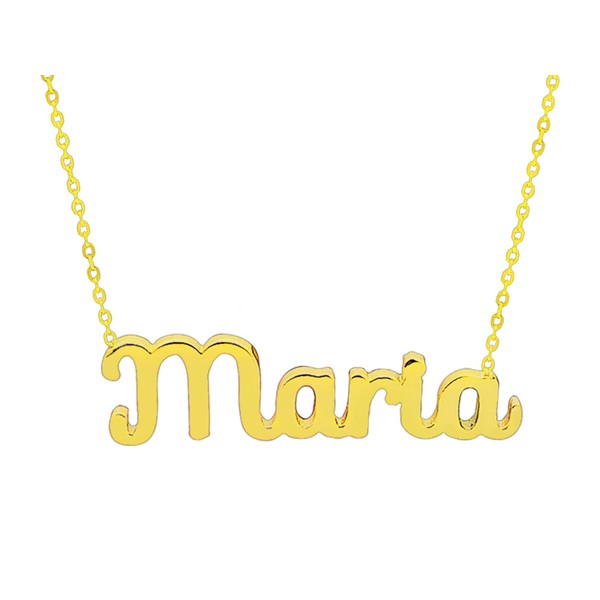 Damen-Halskette mit Namen, Edelstahl, mit Original-Geschenkbox, personalisierter Schmuck für Freunde,