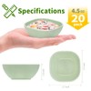 Ronanemon 20 Pack Small Bowls, 4.5 OZ Wheat Straw Soy