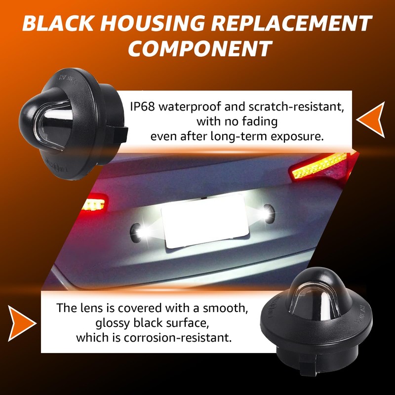 LED License Plate Light Kit with Bulb and Wiring for