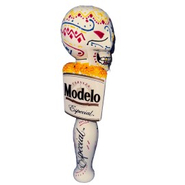 Modelo Especial NIB New Modelo Especial Tap Handle Dia De Los Muertos Sugar Skull Beer 9.5"