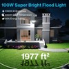 Olafus 100W Flood Light Outdoor 2 Pack, Switch Controlled 10000LM,