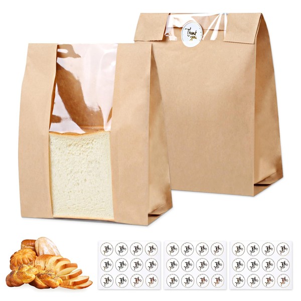 TBUKEOM TBUKEOM 28 PCS Paper Bread Bags for Homemade, Sourdough