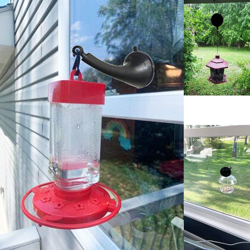 2 Pack Window Mount Hook, Window Bird Feeder Hanger Hook,