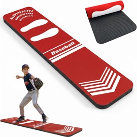 Extra Thick Softball Pitching Mat for Youth Beginners, 54"x12"