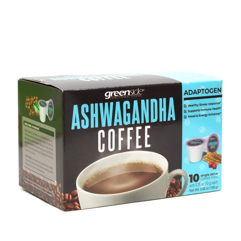 GREENSIDE | Ashwagandha Coffee | Single Serve Cups |10 Count