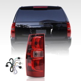 Tektend Tail Light Assembly Compatible with 2007-2014 Chevy Suburban/Tahoe Tail lights Rear Brake Lamp with Bulbs and Wiring Harness, Driver Side