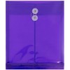 JAM PAPER Plastic Envelopes with Button & String Tie Closure