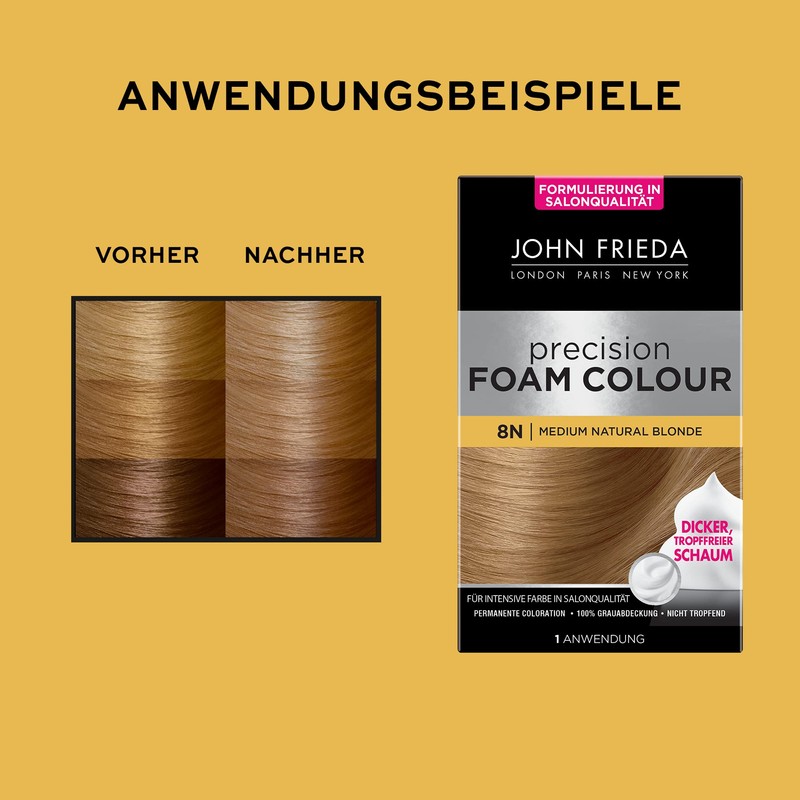 John Frieda Precision Foam Colour - Colour: 8N Medium Natural
