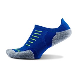 thorlos Women's Experia Unisex Thin Padded Running No Show Tab Socks, Royal, Large