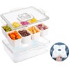 Bivpreom Snackle Box Container With Ice Pack，Chilled Serving Tray，Snackle Box