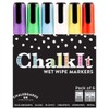 Wet Wipe Liquid Chalk Pens, Chalkboard markers, Blackboard pens (Assorted,
