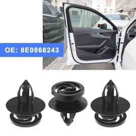 Create idea Pack of 30 Car Door Trim Clips with Seal 8E0868243 Compatible with A4 A3 B6 B7 11 mm Hole Door Card Clips Trim Fasteners Car Interior Clips