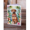 Caroline's Treasures Rhodesian Ridgeback Luau Greeting Cards Pack of 8