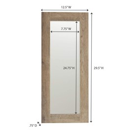 Household Essentials 8078-1 Ashwood Rectangular Wall Mirror