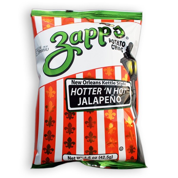 Zapp's Potato Chips - 1.5oz Bag (Hotter 'n Hot Jalapeno) 60-pack