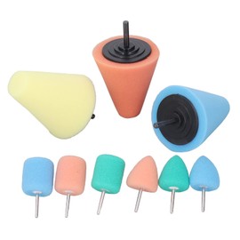 9 Pieces Reusable Sponge Polishing Cone Metal Polishing Sponge Polishing Ball for Car Wheel Hub Care