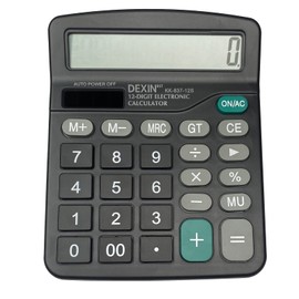 Gvolatee Gvolatee Taschenrechner, Tischrechner mit 12-stelligem großem LCD-Display, Mini-Taschenrechner Standardfunktion, Tischrechner mit großen Tasten, für Büro, Zuhause und Schule, Schwarz