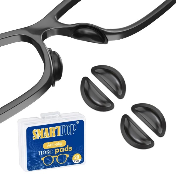 Branded 20 Pairs Eyeglass Nose Pads with Storage Box Air