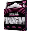 Ernie Ball Coiled Instrument Cable, Straight/Angle, 30ft, White (P06045)