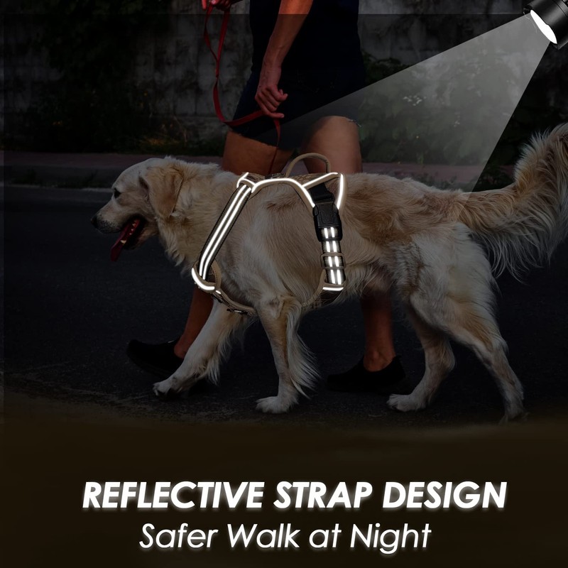 SlowTon No Pull Dog Harness, Heavy Duty No Choke Pet