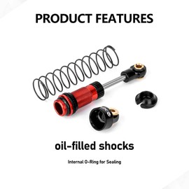 FEDCO HPI Venture18 Shocks 53MM Shock absorbers With Springs CNC Threaded Oil Damper For HPI Venture18 Upgrades 1/18 RC Crawler