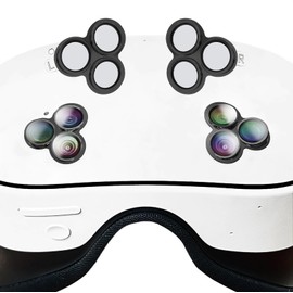 GIOPUEY [Complete Protection Camera Protection Compatible with Meta Quest 3S, [Double Protection] Metal Ring + Protective Glass, Camera Protection - Black