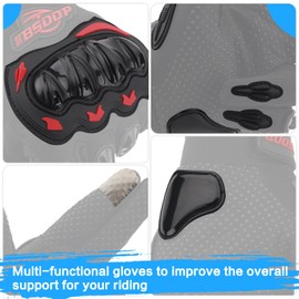 smotrcc Motorcycle Gloves for Men and Women – Hard Knuckle Dirt Bike Riding Glove, Touchscreen Biker Gloves, Breathable ATV Glove for Outdoor Sports