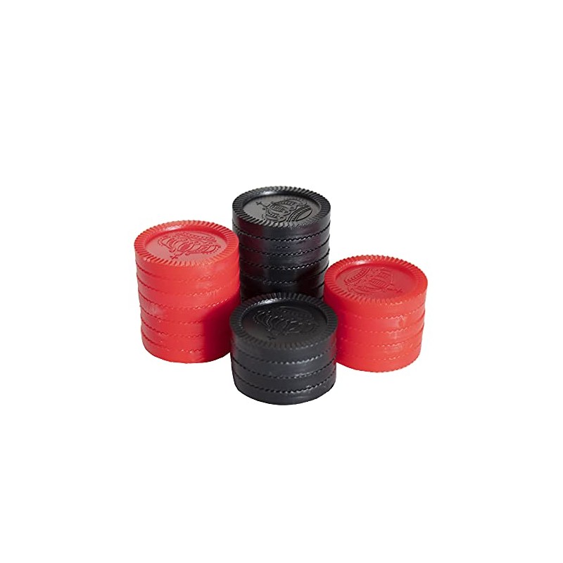 Cannon Sports Checkers Replacement Pieces - 24 Pack Checkers Pieces
