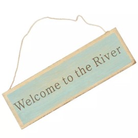 Factory Direct Craft Welcome to The River Sign Ornament | 6 Pieces