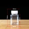 4 Pieces 80ml Empty Clear Plastic Pill Bottles Solid Powder