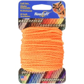 Needloft Craft Yarn, 20-Yard, Bright Orange