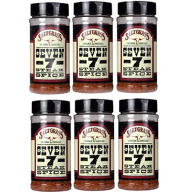 Saltgrass 7 Spice Steak Seasoning 12oz Container (Pack of 6) Steakhouse Spice Blend