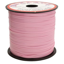 Rexlace Flat Plastic Lacing – Latex-Free Boondoggle Braiding Lanyard, Rose, 0.092" Wide, 0.035” Thick, 100 Yards (91 Meters)