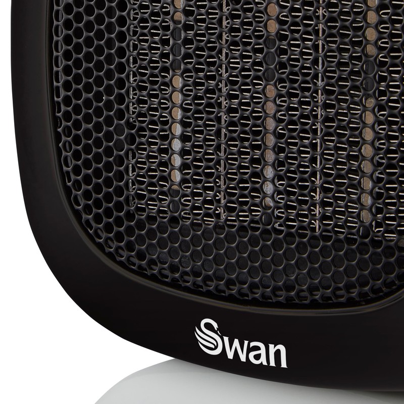 Swan Plug-In Fan Heater with 12 Hour Timer, LED Display