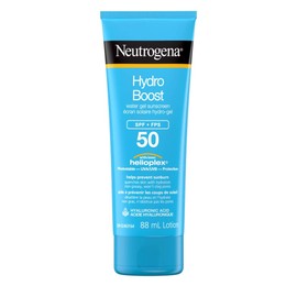 Neutrogena Hydro Boost Water Gel Face Sunscreen SPF 50 with Hyaluronic Acid, Non-Comedogenic, Water Resistant, 88 mL Travel Size
