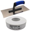 DEWEPRO Drywall smoothing trowel concave including Knauf Kurt joint cover