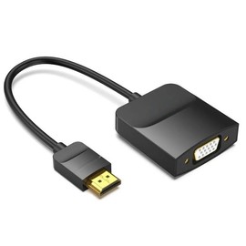 Watio Wave HDMI to VGA Converter 0.15m Black - Allows you to connect HDMI devices to VGA displays without external power supply