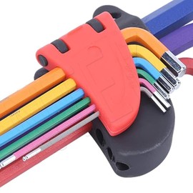 NTEK 9 Pcs Metric Hex Key Set, Allen Key Set 1.5-10mm, Anti-Slip Long Ball End Hex Wrench Set, Allen Wrench Universal Set for Furniture Assembly, Bike, Motorcycle Maintenance, Household (Multicolor)