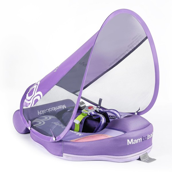 Mambobaby Float with Canopy UPF 50+ Sun Protection Pearl Foam