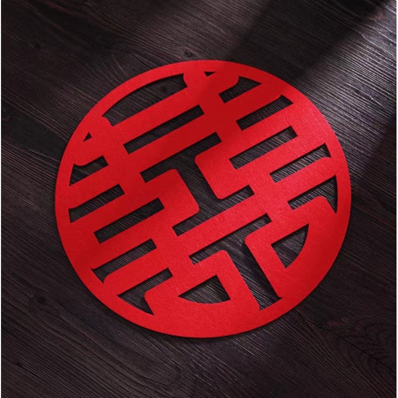 LRGKMCWTOB 2PCS Chinese Wedding Decoration Double Happiness Decorations Chinese Wedding