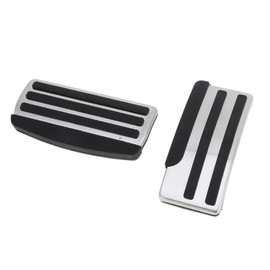 X AUTOHAUX 1 Set Automatic Footrest Pedals Cover Footrest Pedal Pads Foot Rest Dead Pedal Pad Cover for Nissan Frontier 2022-2024 Stainless Steel Silver Tone