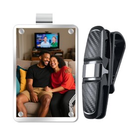 TIIFyXC Car Visor Photo Clip & Glasses Organizer, Photo Display Frames,Glasses Ticket Card Clip Mount Hanger,Double Head Holder,360° Rotation
