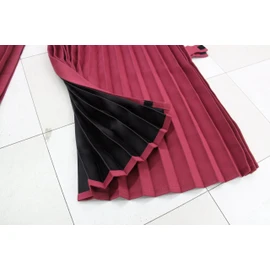 Truck Curtain Track Supplies, Pleated Center Curtain, Class 1 Light Darkening, Front Wine/Black Back, Reversible, Width 47.2 x 39.4 inches (120 x 100 cm), Left and Right 2 Panels, Divider Curtain Between the Driver Seat and the Bunk of the Truck, Made in
