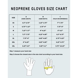 XUKER Neoprene Gloves Women Men, 3mm Wetsuit Dive Gloves Keep Warm for Diving Scuba Kayaking Snorkeling Swimming Water Sports,L