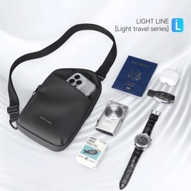 Mark Ryden Sling Backpack Crossbody Shoulder Bag Waterproof Black