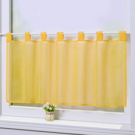Joyswahl Eva Bistro Net Curtain, Plain Colour, Voile Transparent Curtains, Pack of 1
