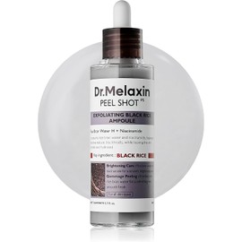 Dr.Melaxin Ampolla Exfoliante De Arroz Negro Peel Shot Glow 80 Ml. Exfoliante Suave Diario Para Rostro Y Cuerpo. Elimina Las Células Muertas. Apto Para Todo Tipo De Piel. Cuidado De La Piel Coreano.