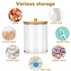 Gowkeey Pack of 4 Cotton Buds Container, Acrylic Cotton Pads