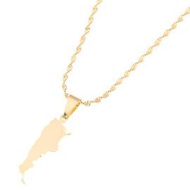 Stainless Steel Argentina Map Pendant Necklaces for Women Charm Argentine Maps Jewelry