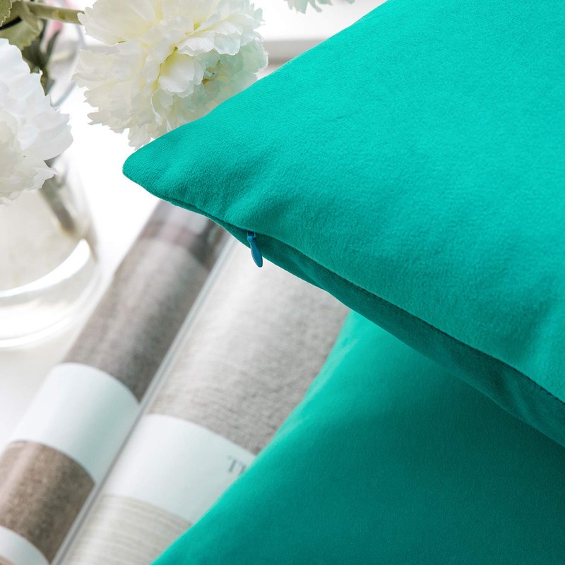 Phantoscope Pack of 2 Velvet Decorative Throw Pillow Covers Soft